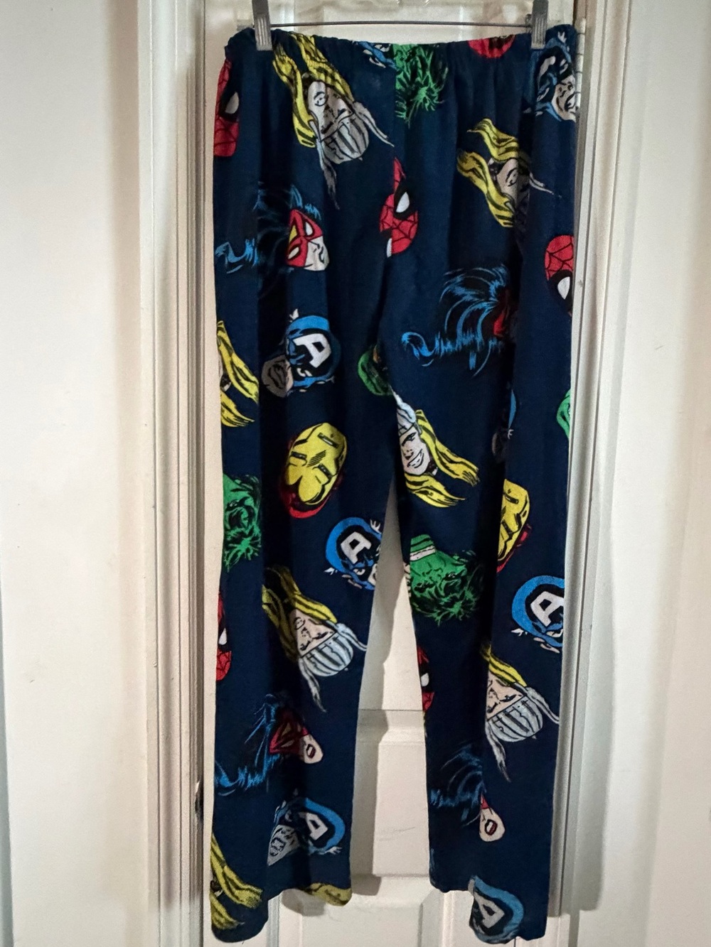 Marvel Navy Blue Superhero Face Lounge Pants